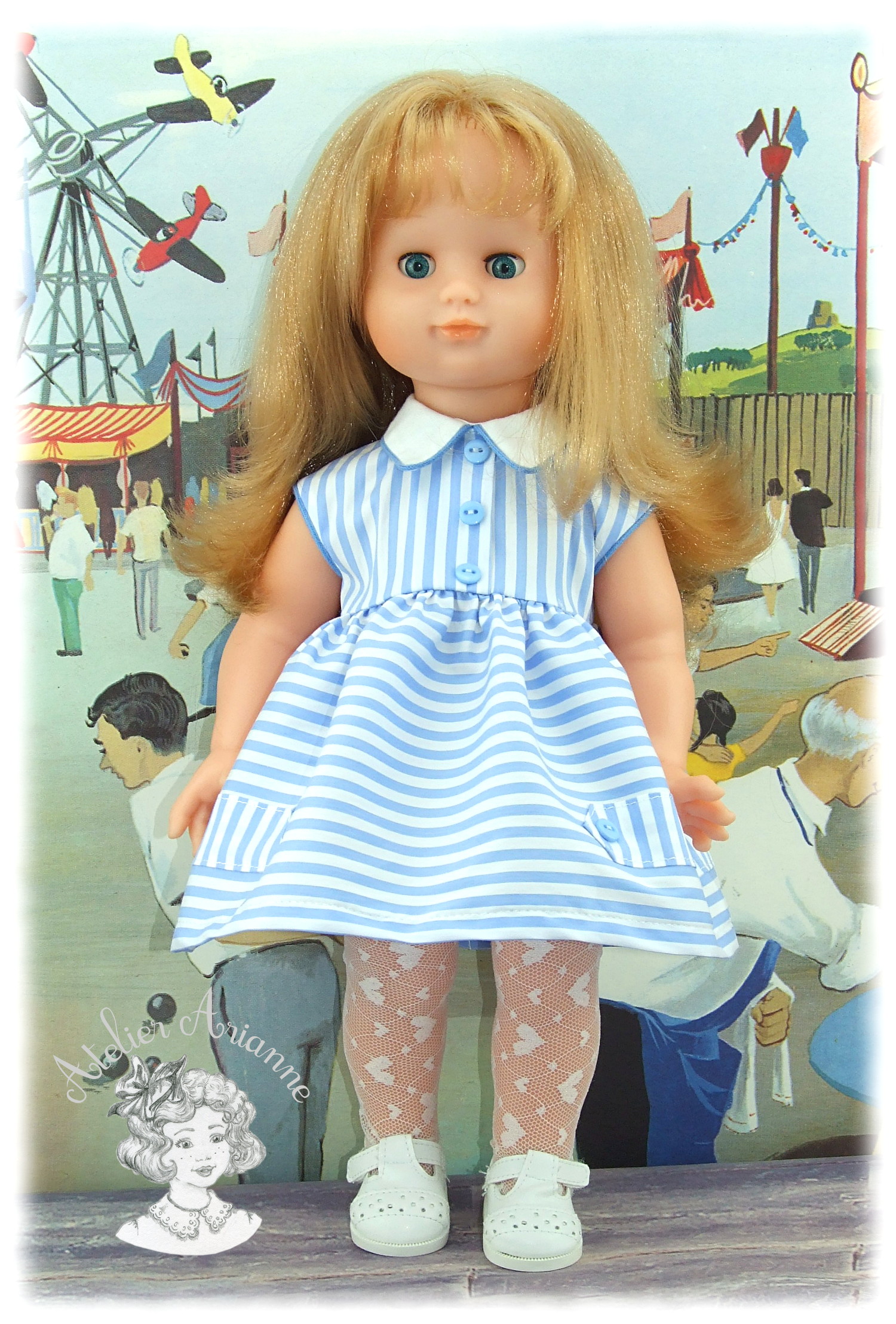 Tenue pour poupée Emilie de Modes et Travaux – Juin 1957