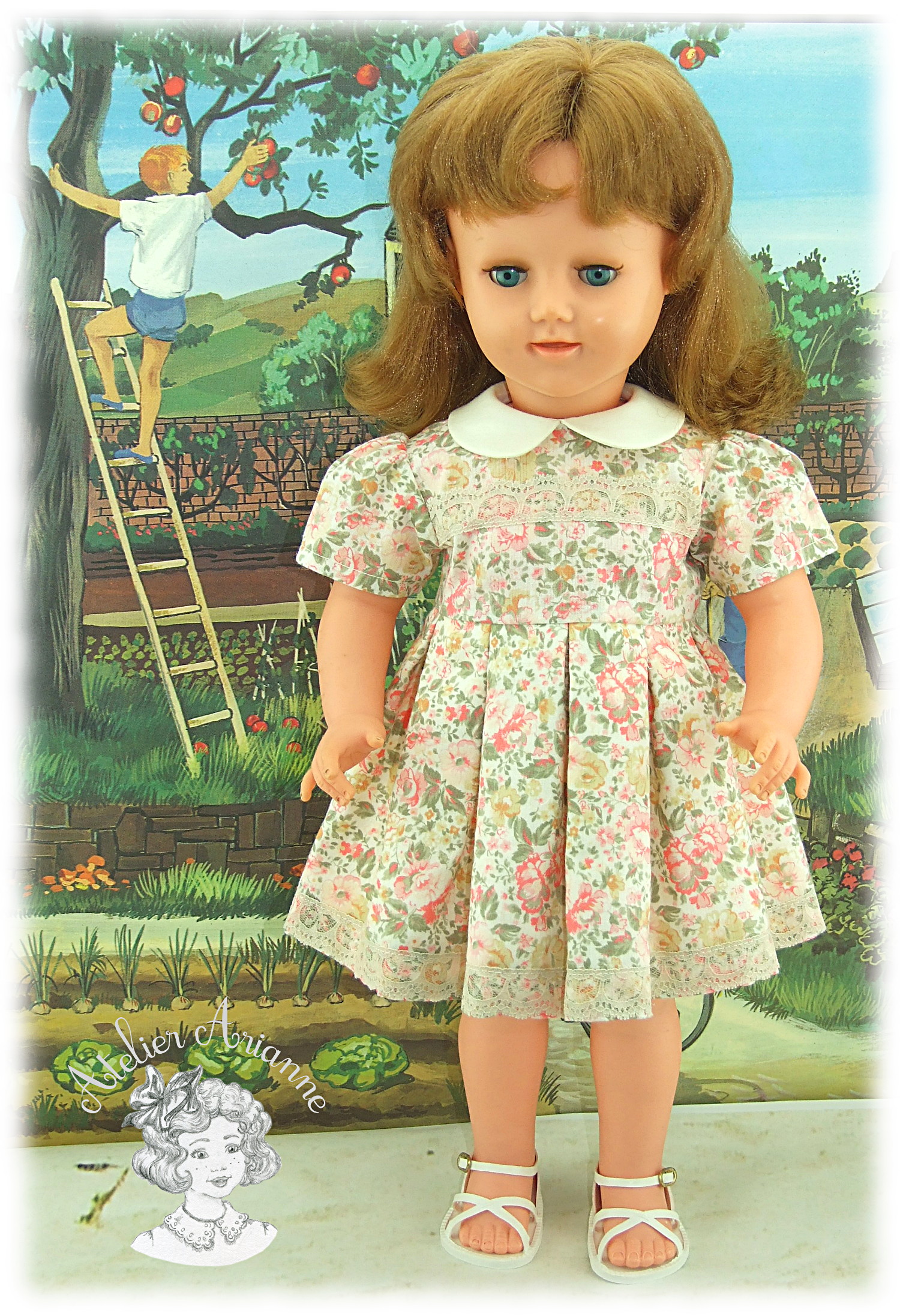Sophie reproduction de la tenue d’origine pour poupée Raynal 56 cm