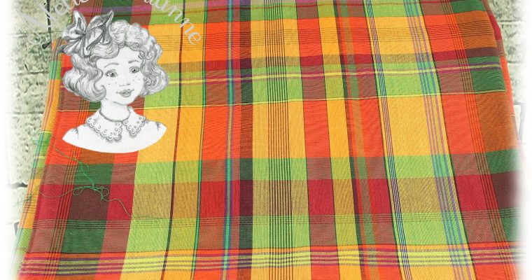 Un superbe coupon de tissu madras