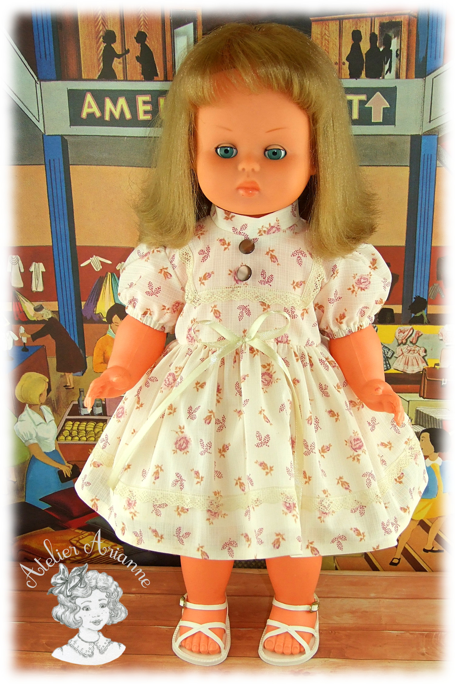 Monique – tenue pour poupée GéGé 56 cm
