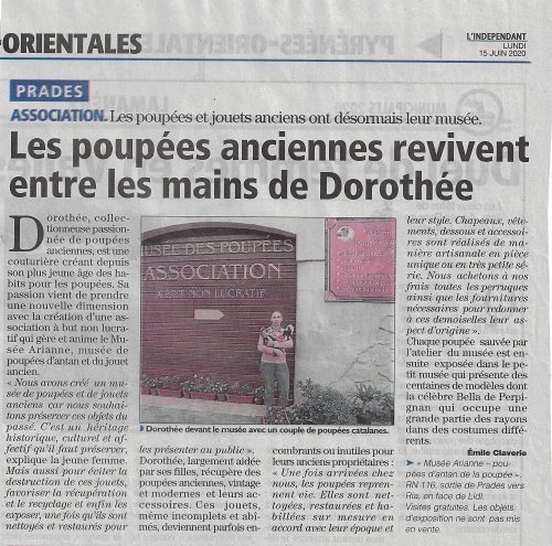 NOTRE ASSOCIATION ET LE PETIT MUSÉE ONT ÉTÉ PRÉSENTÉS DANS LE JOURNAL