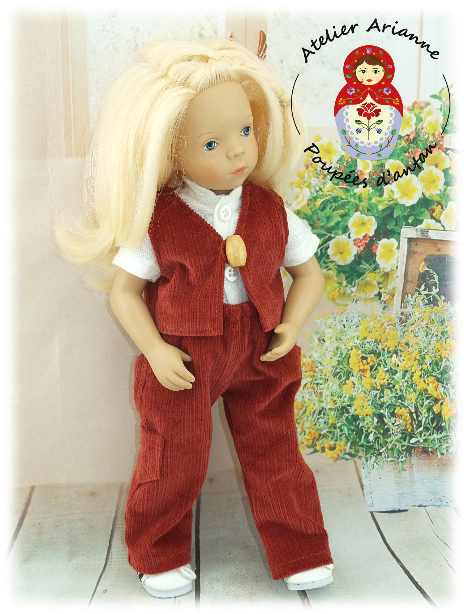 Edward -Tenue pour poupée Minouche de Petitcollin (garçon)