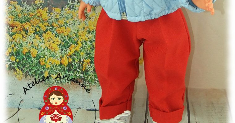 Lilou pantalon pour poupée Modes et Travaux