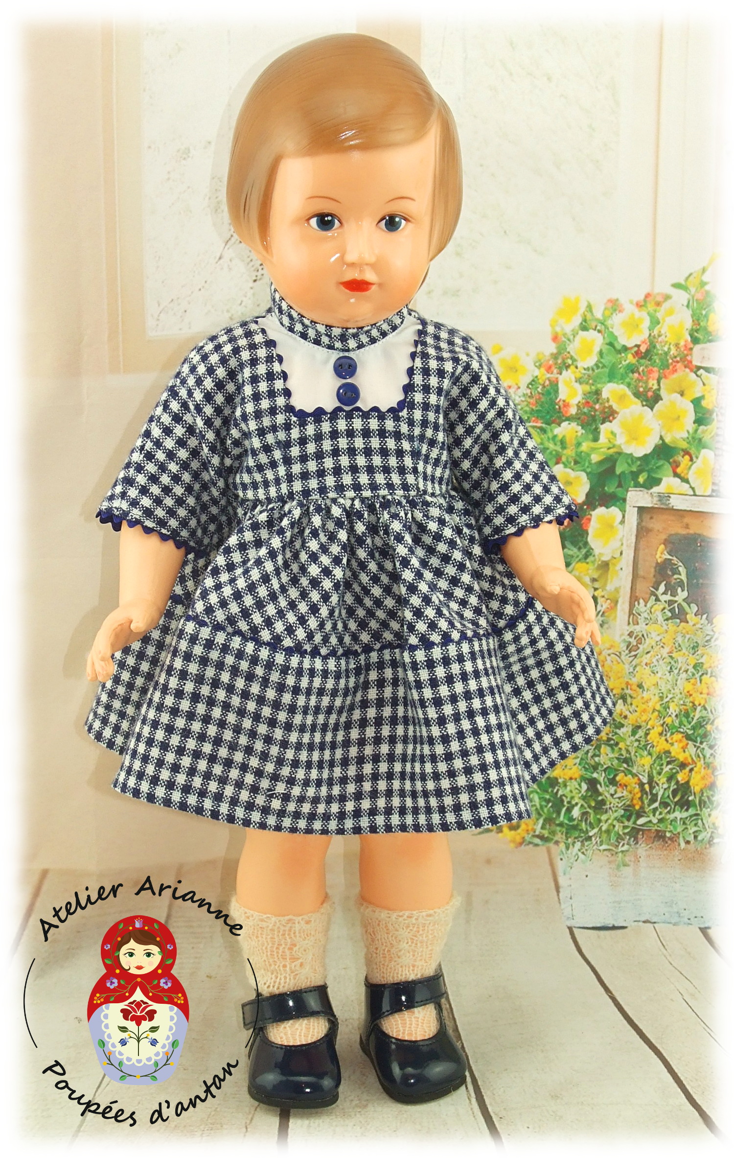 Pull pour poupée American Girl – bleu - Arianne - les poupées d'antan