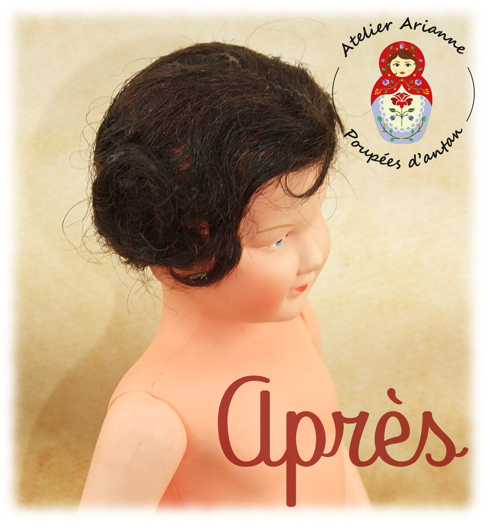 Magnifique Tête De Poupée Petit Colin (porcelaine, Vintage) - Occasion