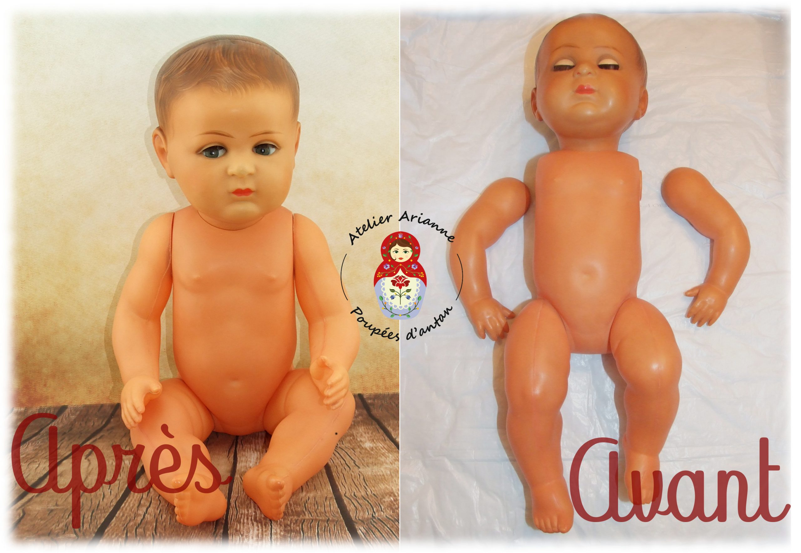 Clinique des poupées – la restauration du beau Baigneur SNF Jacky en  celluloïd - Arianne - les poupées d'antan