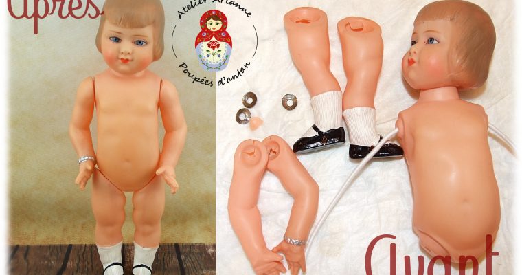 Clinique des poupées – Restauration Jeanne d’Arc 25cm