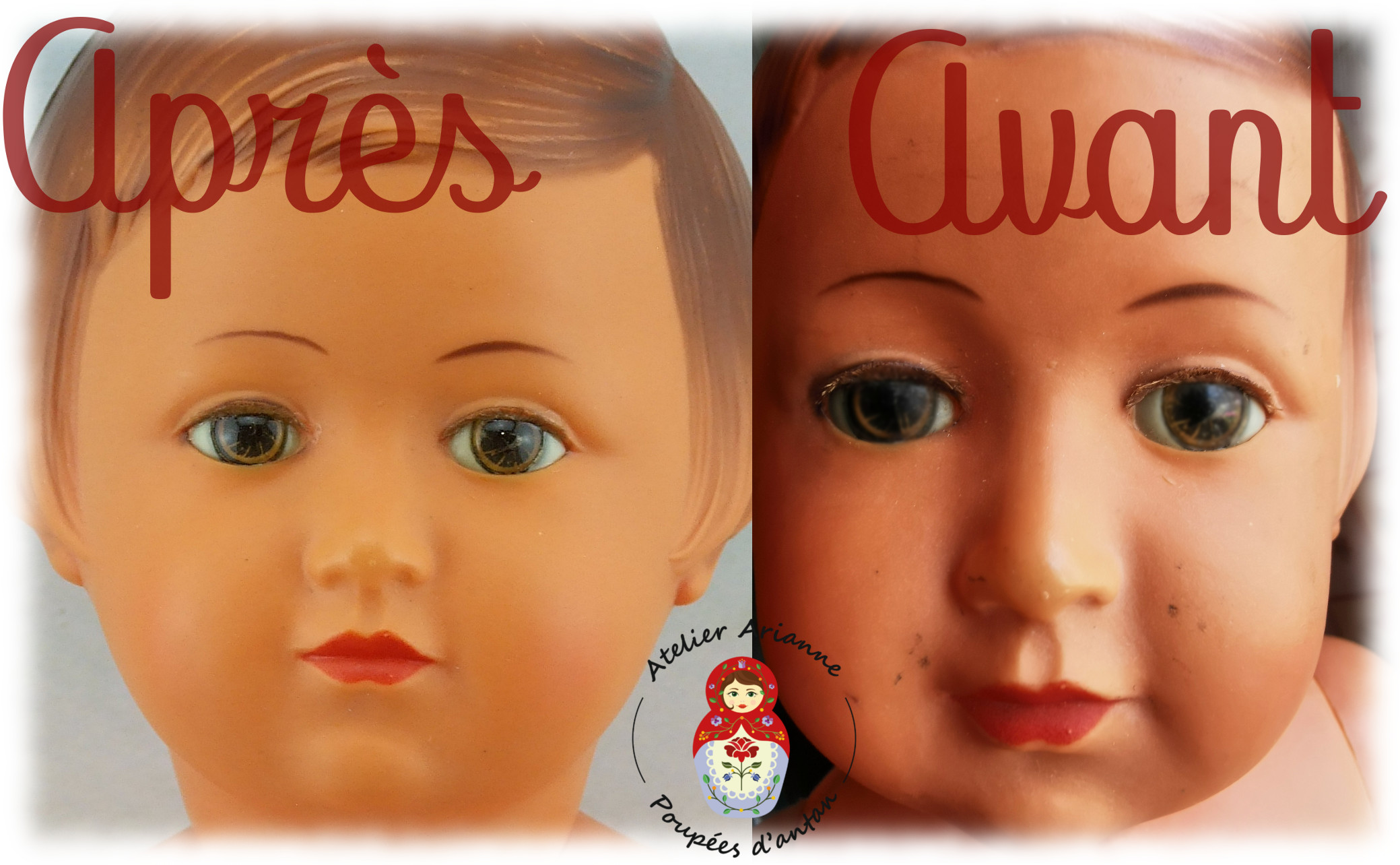 Clinique des poupées, lavage professionnel de la poupée Françoise SNF