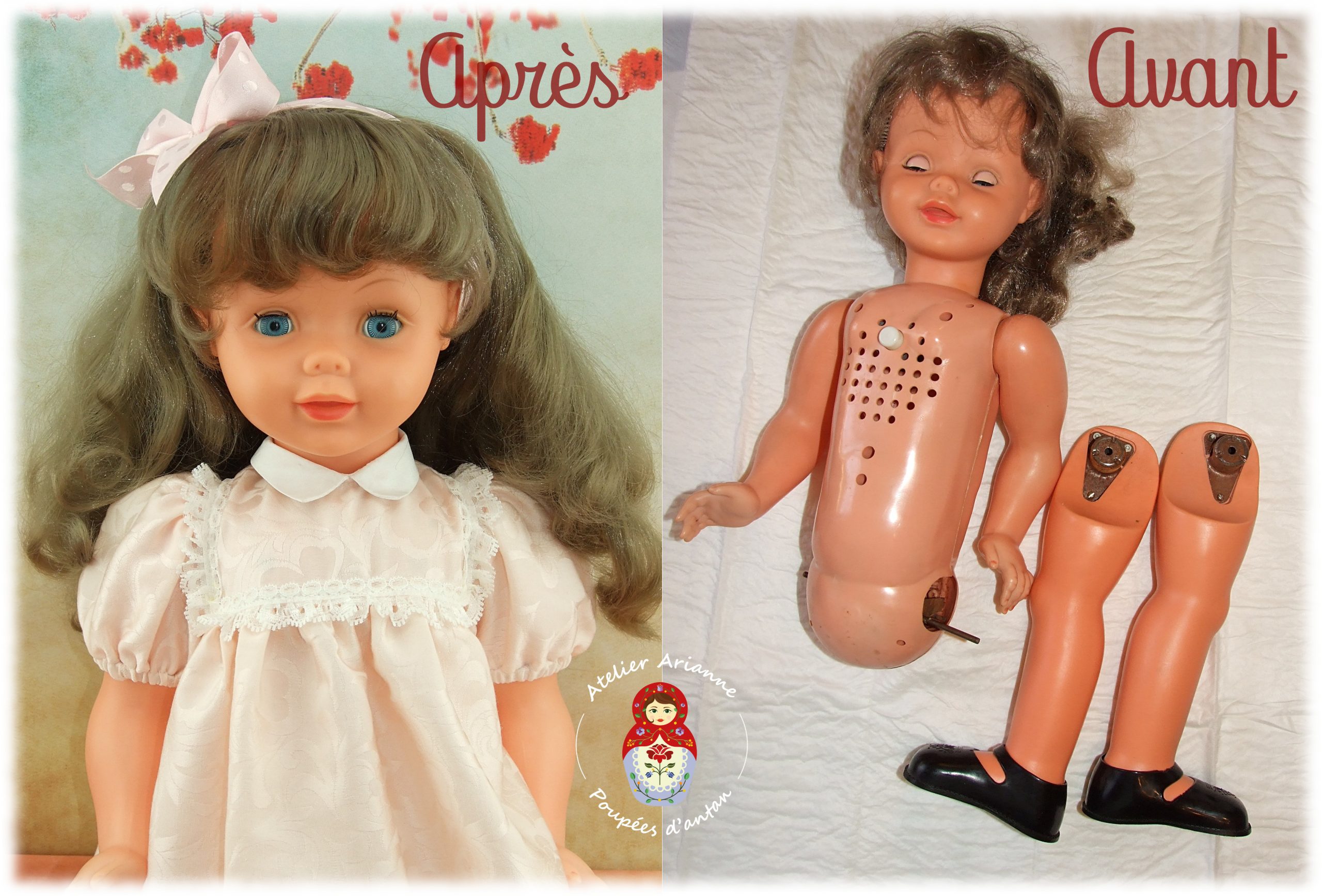 Clinique des poupées : restauration de la poupée Marielle de Bella et ses caractéristiques