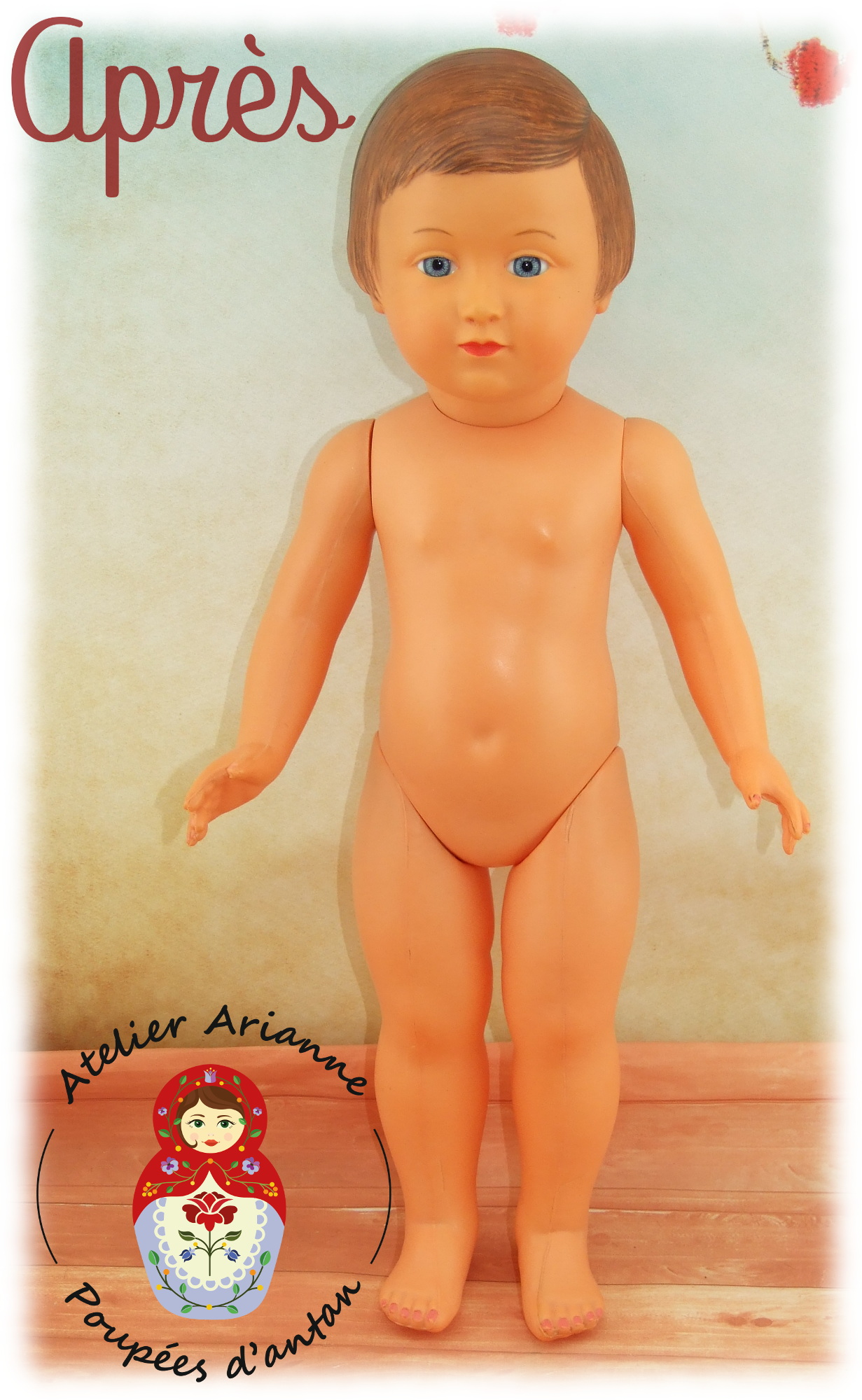 SNF FRANCOISE Celluloïd _40 cm_tenue Mode&Travaux_1 jambe à réparer EUR