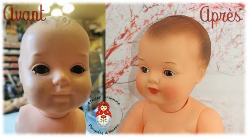 Clinique des poupées – restauration d’un baigneur Baby Convert