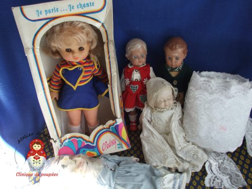 Atelier Arianne-Musée de poupées- Don poupées Schildkröt, Clodrey, trois visages.