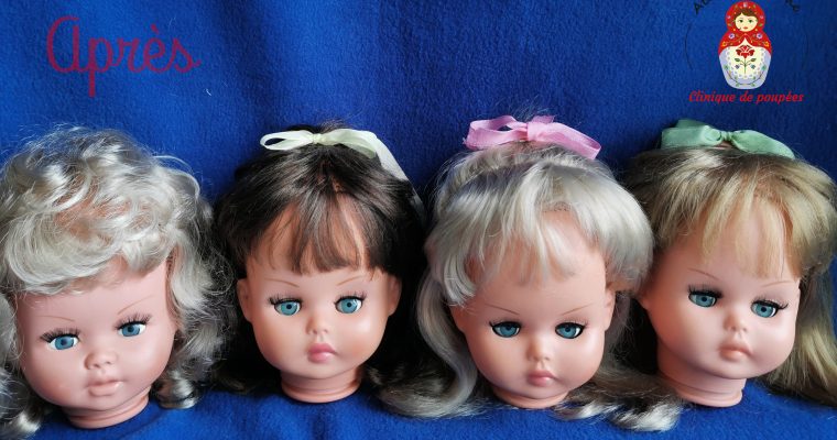 Atelier Arianne -Clinique de poupées- Réparation de 4 poupées Gégé.