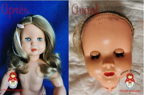 Atelier Arianne – clinique pour poupées, restauration de belle poupée, remplacement de cheveux