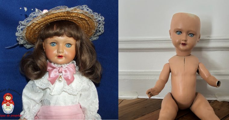 Clinique pour poupées – restauration complète des poupées en composite. Cadeau de Noël pour sa maman adorée de la part de sa fille.