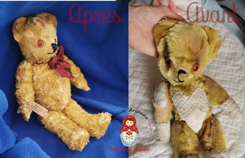 Atelier Arianne – clinique pour poupées et ours – réparation de l’ours Squeaky