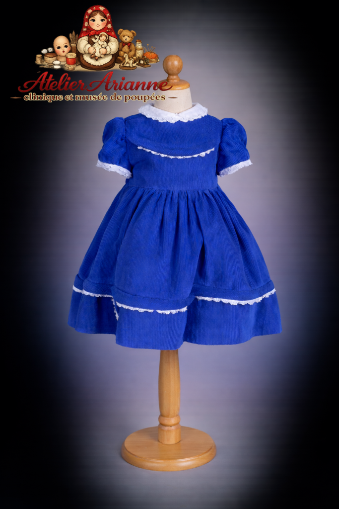 La poup&eacute;e Nadine de Raynal dans sa tenue d&rsquo;origine
