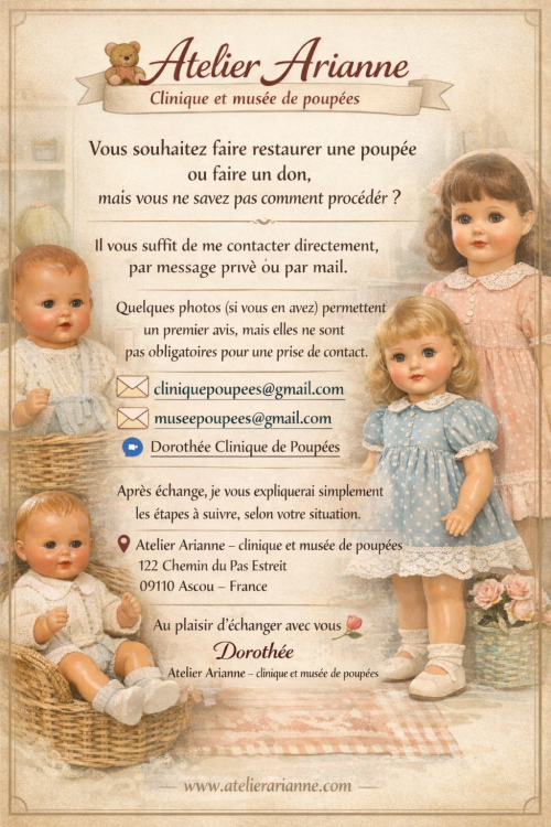 Atelier Arianne- clinique et musée de poupées