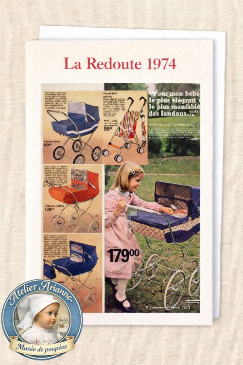 Catalogue La Redoute 1974 : landaus et poussettes pour poupées – analyse historique