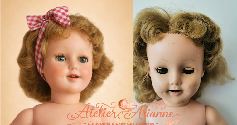 Restauration d’une poupée Raynal ancienne – réparation et reproduction de tenue de poupée