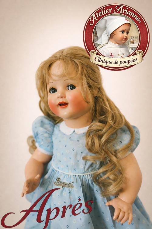 Restauration d’une poupée Raynal Nadine de 48 cm – démontage, réparation et remise en état complète