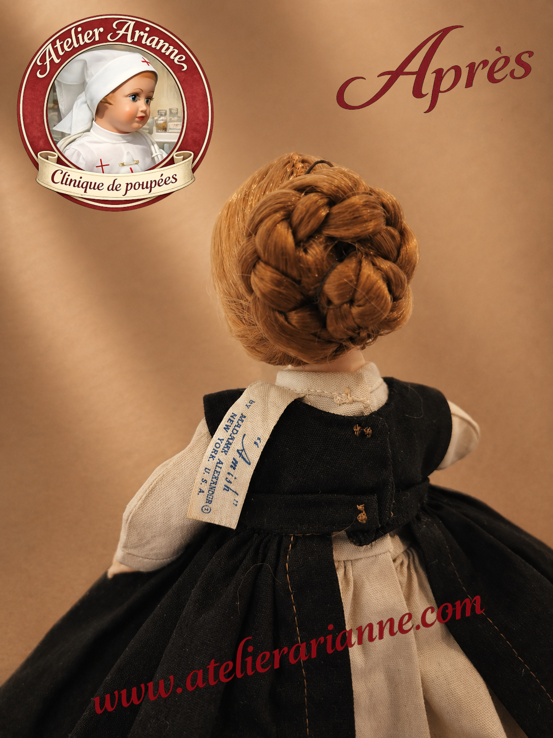  D&eacute;tail apr&egrave;s restauration &ndash; &eacute;tiquette d&rsquo;origine et finitions du costume, t&eacute;moignage de l&rsquo;authenticit&eacute;.