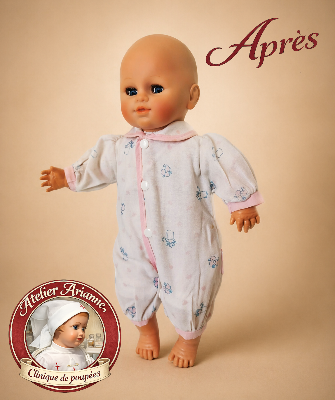 ✨Restauration d’une poupée en vinyle très abîmée : un travail technique et minutieux ✨