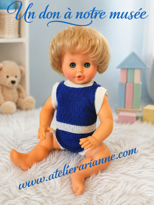 💙 Un don à notre musée : Arnaud, poupon Petitcollin des années 1970 💙