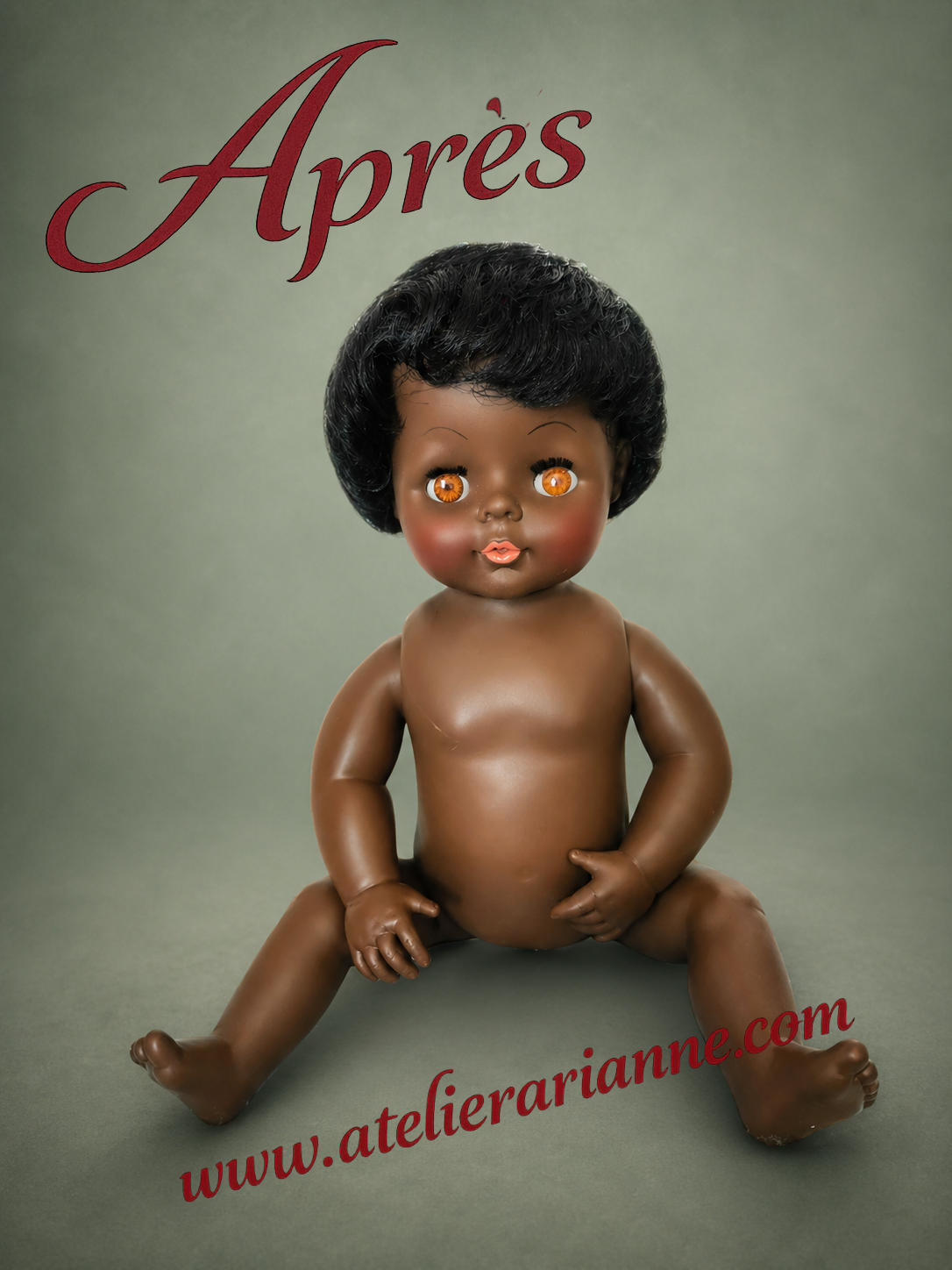 Apr&egrave;s restauration &ndash; Tinnie Raynal
Apr&egrave;s lavage, d&eacute;m&ecirc;lage et coiffage, la chevelure retrouve une forme plus douce et plus harmonieuse.
Atelier Arianne &ndash; clinique et mus&eacute;e de poup&eacute;es