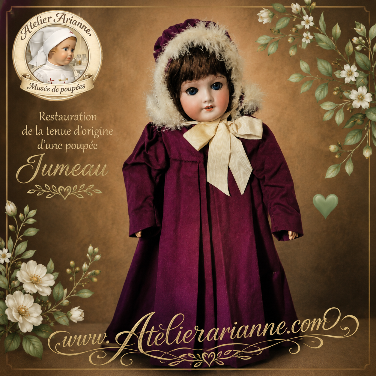 restauration poupée Jumeau ancienne avec tenue d’origine