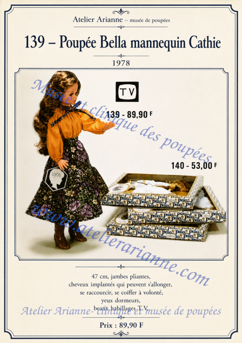 💙 Tous ensemble dans la vie du musée 💙📚 Cathie de Bella dans un catalogue de poupées de 1978 partagé par Louise