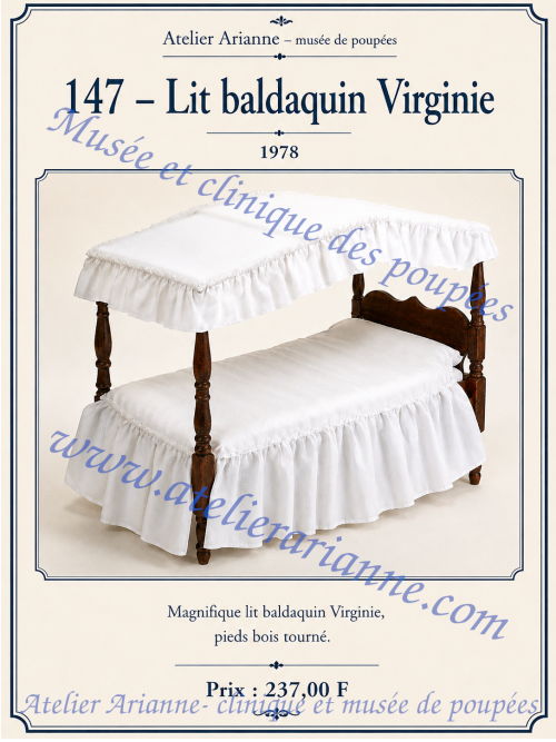 💙 Lit baldaquin Virginie – catalogue 1978 💙