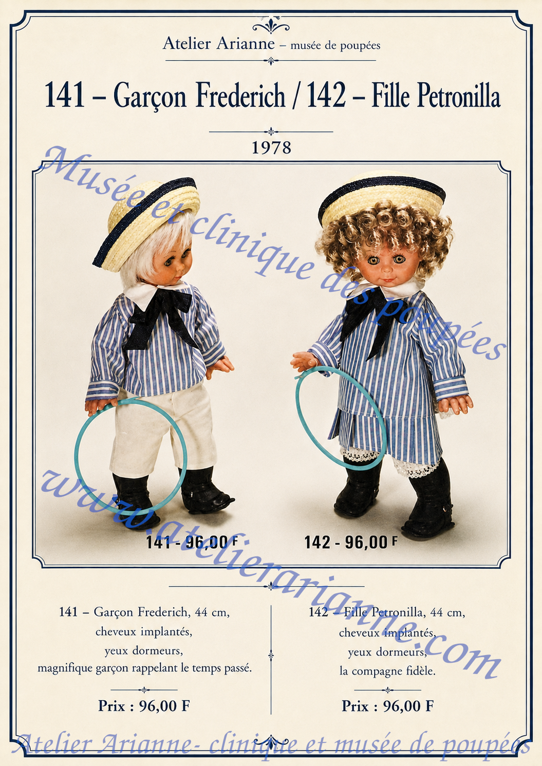 đ Tous ensemble dans la vie du musĂ©e đđ Frederich et Petronilla dans un catalogue de poupĂ©es de 1978 partagĂ© par Louise