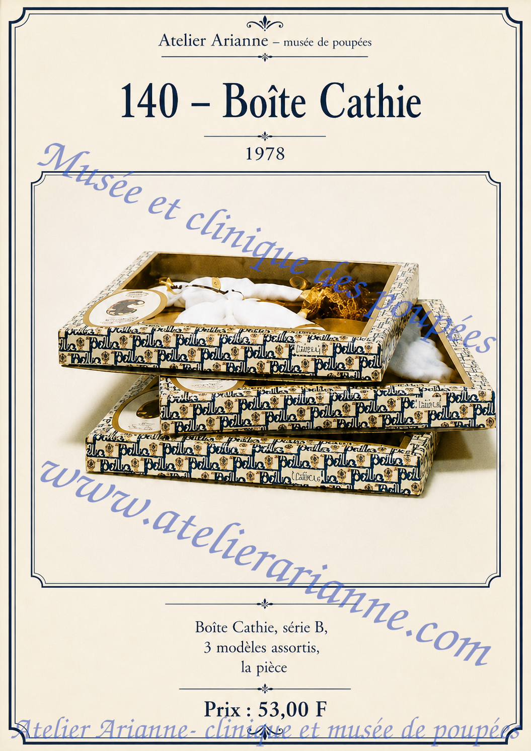 💙 Tous ensemble dans la vie du musée 💙📚 Boîte Cathie de Bella dans un catalogue de poupées de 1978 partagé par Louise