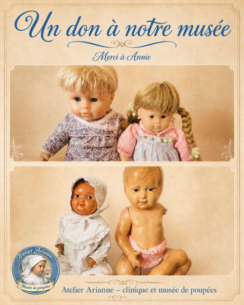 🎁 Don de poupées Corolle et Petitcollin au musée Atelier Arianne