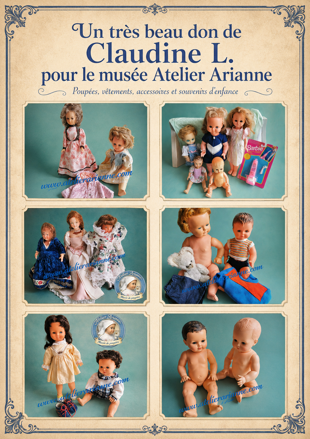 💙 Un très beau don de Claudine L. pour le musée Atelier Arianne