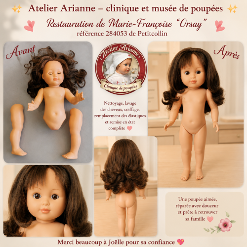 ✨ Restauration d’une poupée Marie-Françoise “Orsay” de Petitcollin ✨