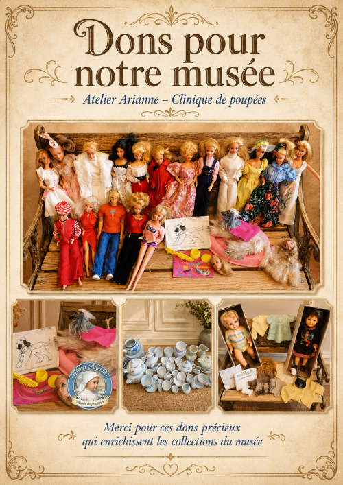 Un don de poupées au musée Atelier Arianne