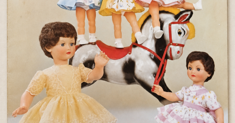 Pascale, Chantal et Catherine : trois poupées du catalogue Au Louvre de 1961-1962