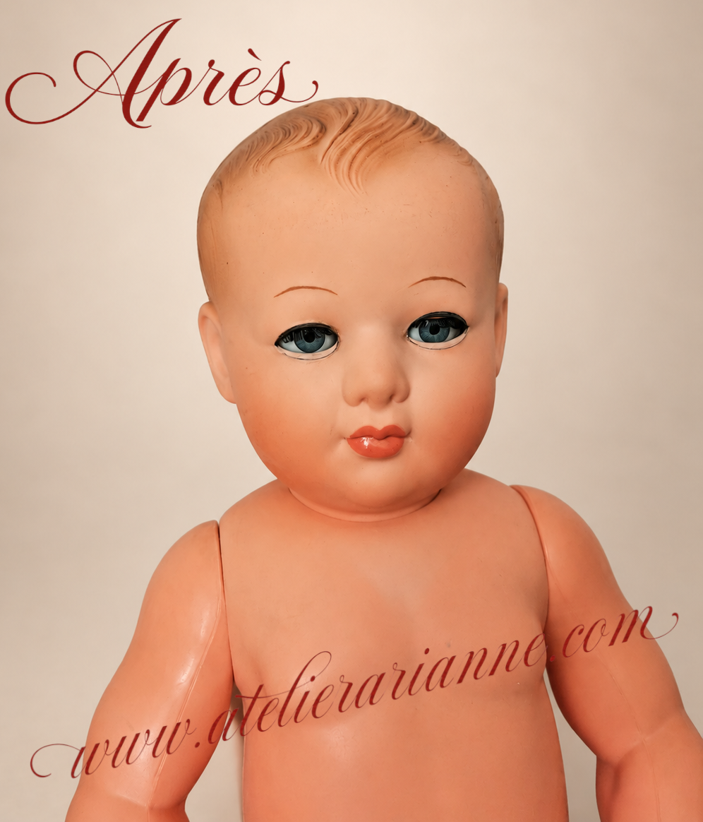 Le visage de Régis après la restauration.
