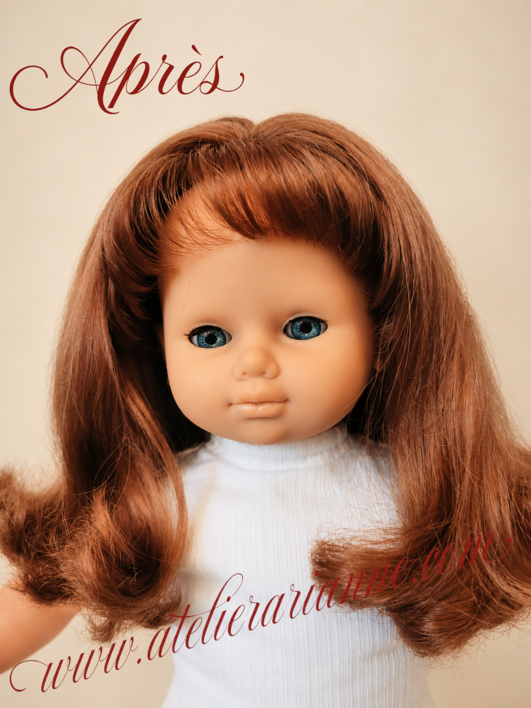 Le doux visage de Myriam et sa coiffure remise en forme.