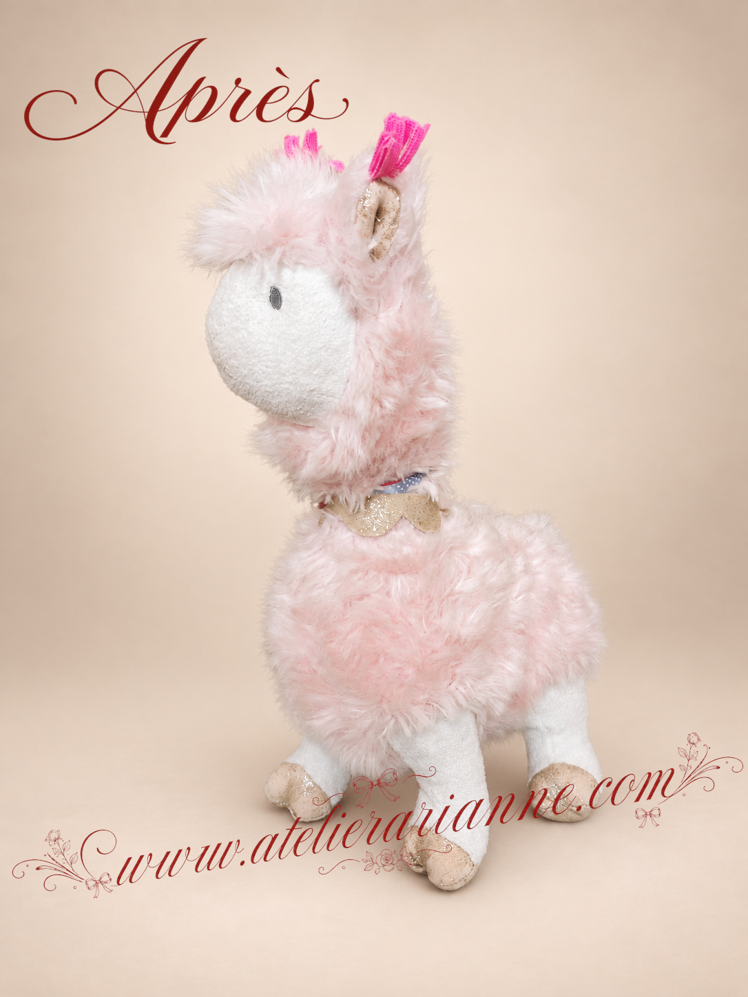 Rembourrage d’une peluche lama : le doudou d’une petite fille retrouve sa tenue