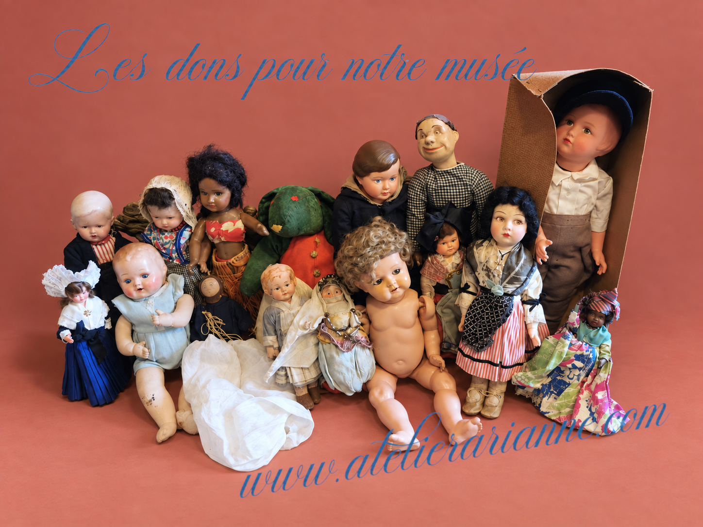 Le don de poupées et objets de famille de Dominique au musée Atelier Arianne